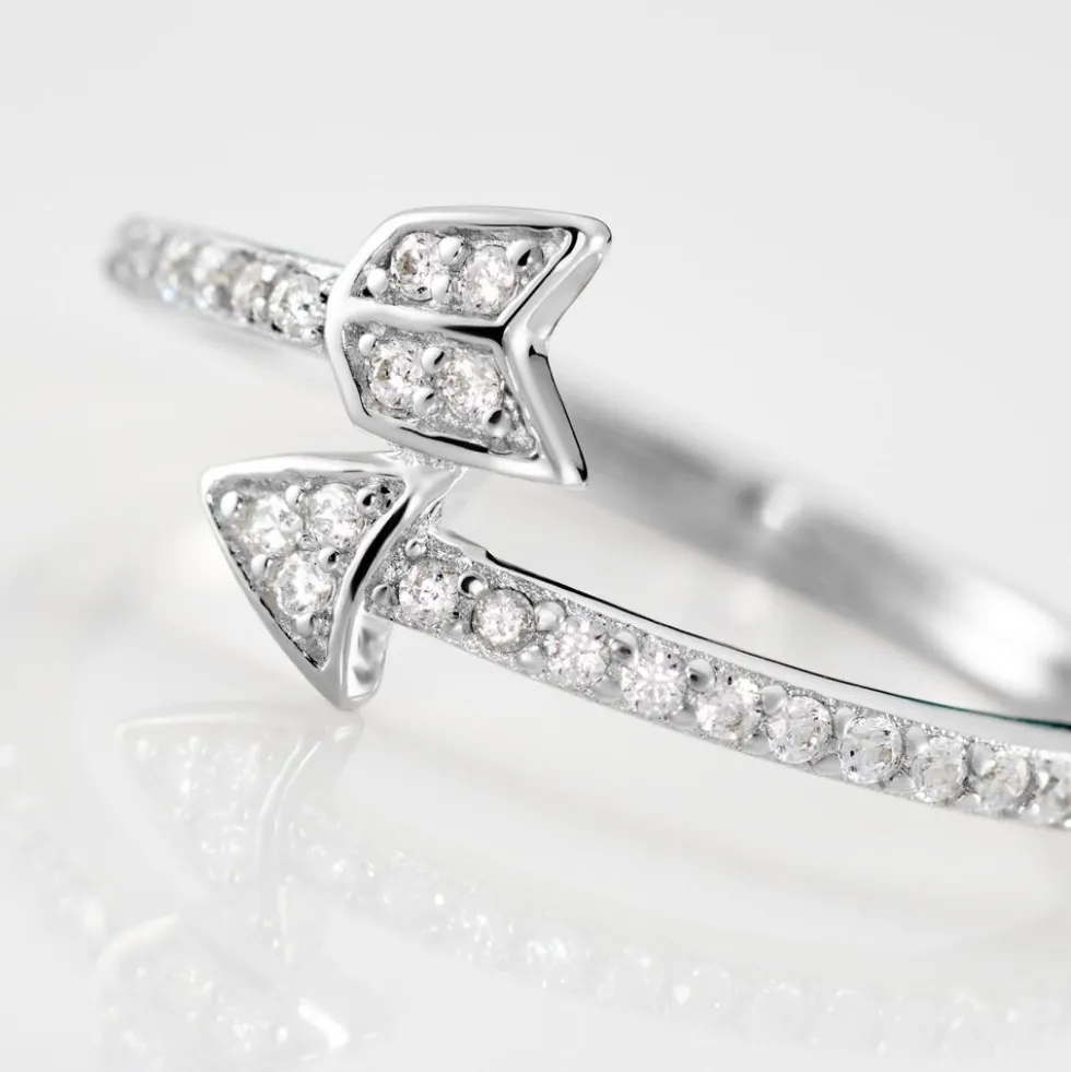 Bague Argent Blanc Caolan Oxydes De Zirconium