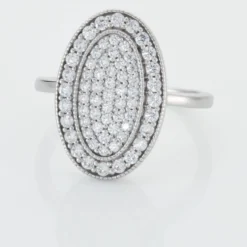 Bague Argent Blanc Eligia Oxydes De Zirconium