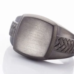 Bague Argent Noir
