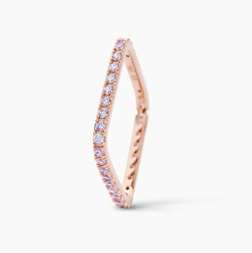 Bague Aselya Argent Rose Oxyde De Zirconium