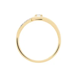 Bague Auberi Plaqué Or Jaune Oxyde De Zirconium