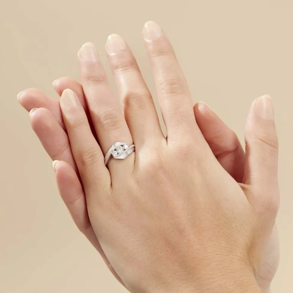 Bague Barbara Or Blanc Diamant