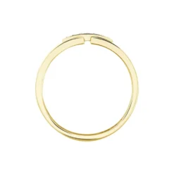 Bague Barrette Or Jaune Diamant
