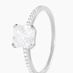 Bague Beline Or Blanc Oxyde De Zirconium
