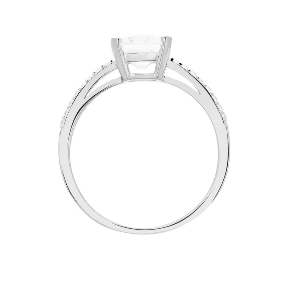 Bague Beline Or Blanc Oxyde De Zirconium