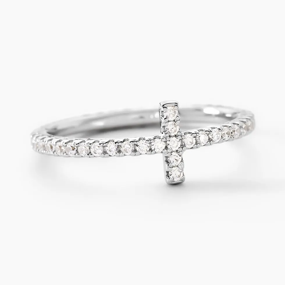 Bague Biche Argent Blanc Oxyde De Zirconium