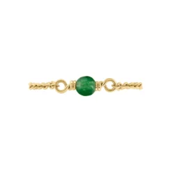 Bague Calliope Plaqué Or Doré Agate