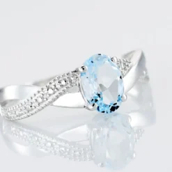 Bague Candice Or Blanc Topaze