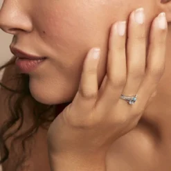 Bague Candice Or Blanc Topaze