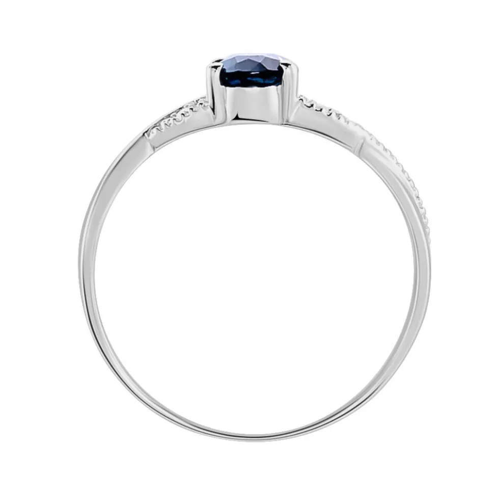 Bague Candice Or Blanc Topaze