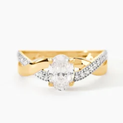 Bague Candice Or Jaune Oxyde De Zirconium