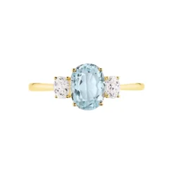 Bague Carroll Or Jaune Topaze Oxyde De Zirconium