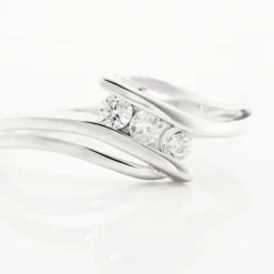 Bague Cascade Argent Blanc Oxyde De Zirconium