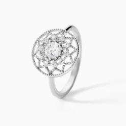 Bague Cassandria Argent Blanc Oxyde De Zirconium