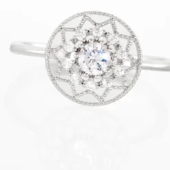Bague Cassandria Argent Blanc Oxyde De Zirconium