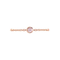 Bague Chaine Madalyn Argent Rose Oxyde De Zirconium