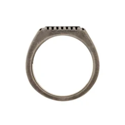 Bague Chevalière Acier Vieillit Haris Agate