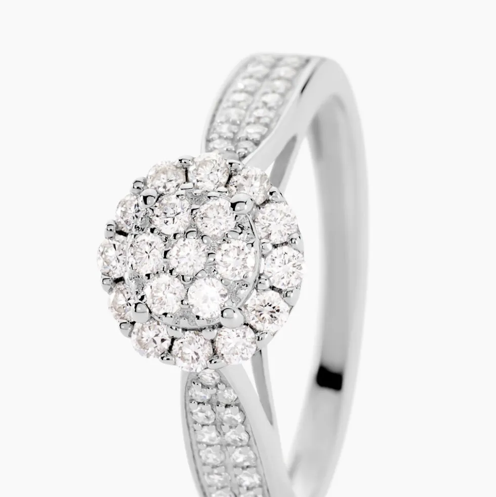 Bague Chou Or Blanc Diamant