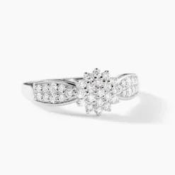 Bague Chouvia Platine Blanc Diamant Synthétique
