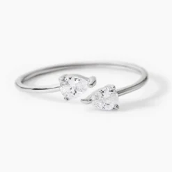 Bague Cinzia Argent Blanc Oxyde De Zirconium