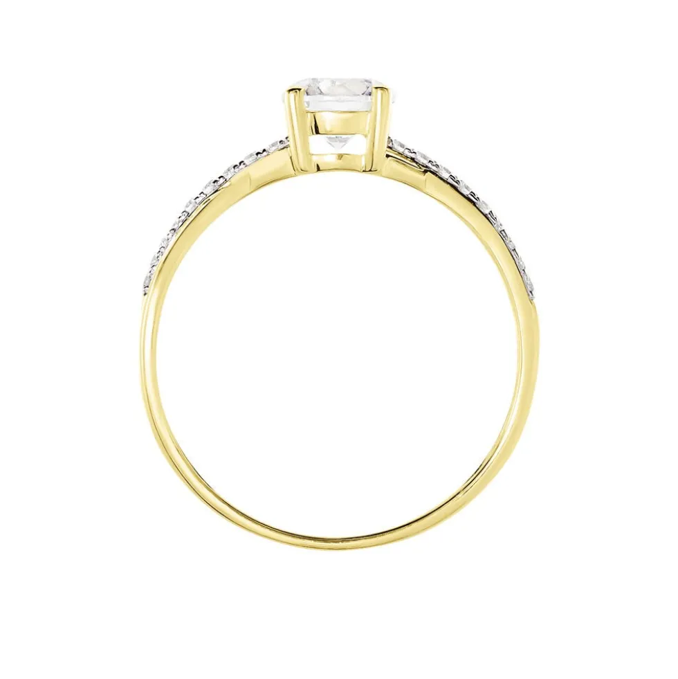 Bague Dana Or Jaune Oxyde De Zirconium