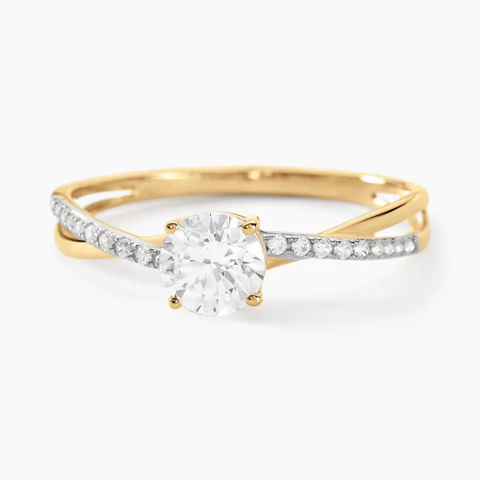 Bague Dana Or Jaune Oxyde De Zirconium