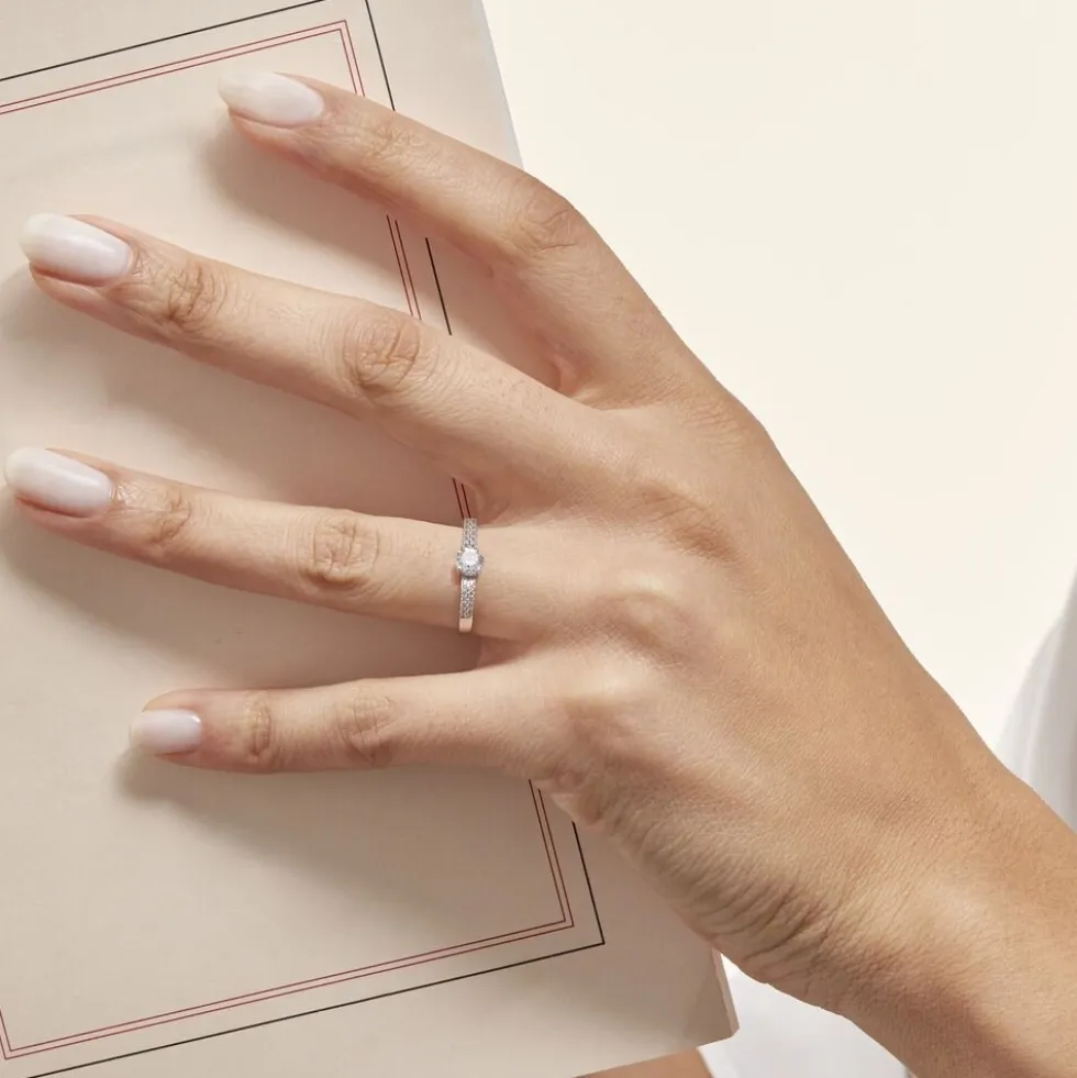 Bague Dayna Or Blanc Oxyde De Zirconium