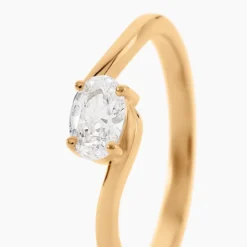 Bague Diandra Plaqué Or Jaune Oxyde De Zirconium