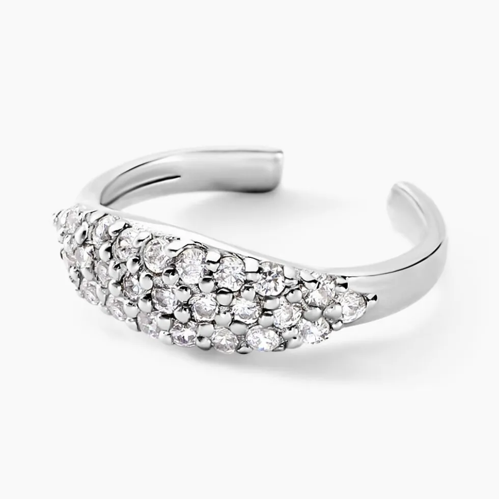 Bague D'oreille Unitaire Charmaine Argent Blanc Oxyde De Zirconium