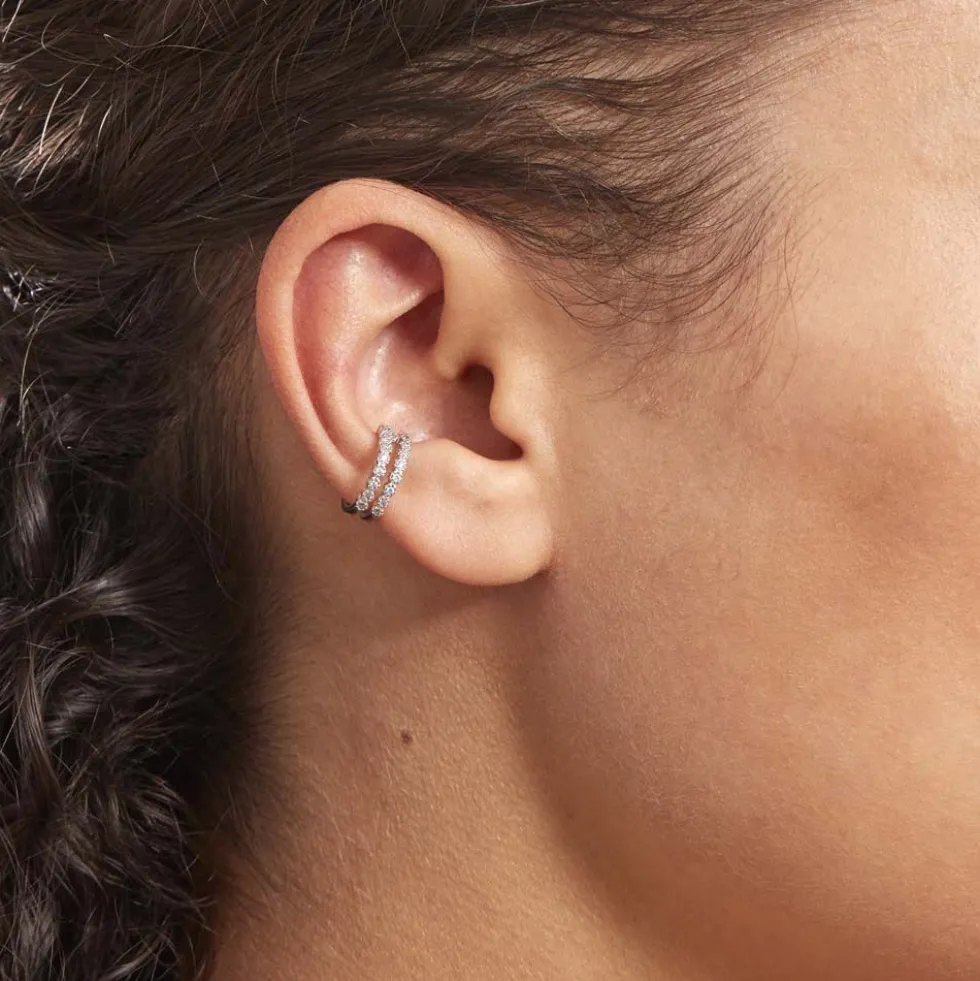 Bague D'oreille Unitaire Widar Argent Blanc Oxyde