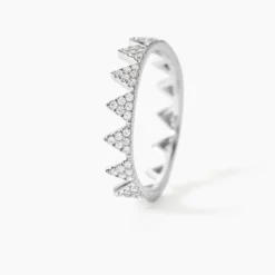 Bague Doria Argent Blanc Oxyde De Zirconium
