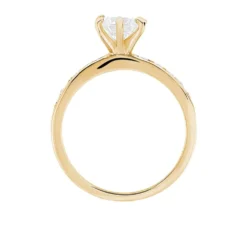 Bague Double Jeu Plaqué Or Jaune Oxyde De Zirconium