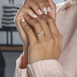 Bague Eclat Argent Blanc Oxyde De Zirconium
