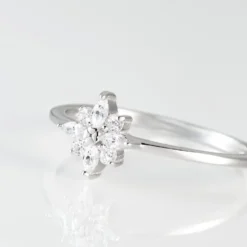 Bague Eclat Argent Blanc Oxyde De Zirconium