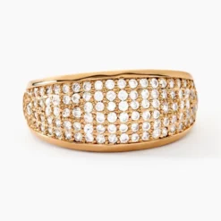 Bague Edenne Plaqué Or Jaune Oxyde De Zirconium