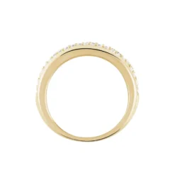 Bague Edenne Plaqué Or Jaune Oxyde De Zirconium