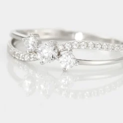 Bague Edwige Or Blanc Oxyde De Zirconium