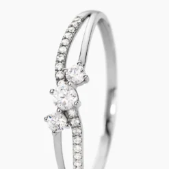 Bague Edwige Or Blanc Oxyde De Zirconium