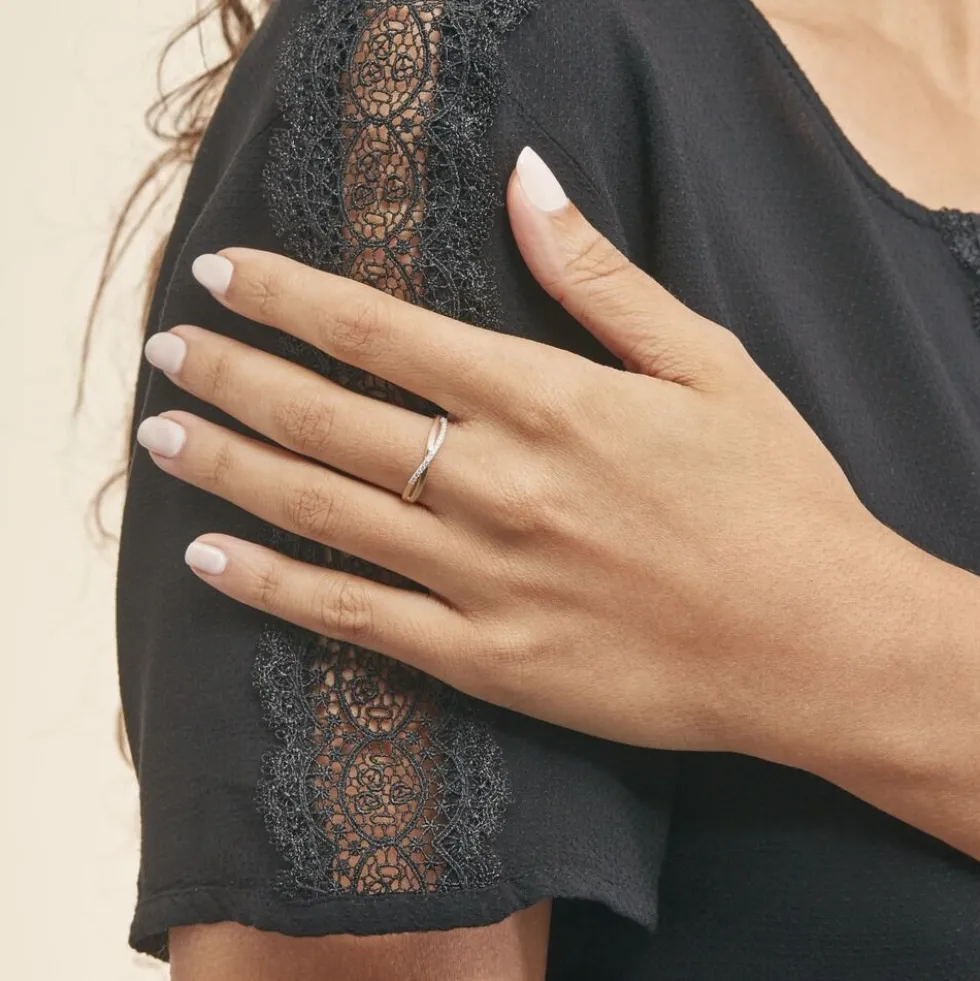 Bague Eister Or Jaune Oxyde De Zirconium