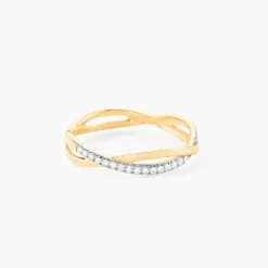 Bague Eister Or Jaune Oxyde De Zirconium