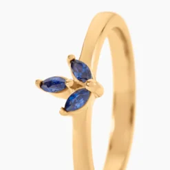 Bague Erma Plaqué Or Doré Oxyde De Zirconium