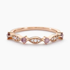 Bague Eugenie Argent Rose Oxyde De Zirconium