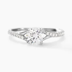 Bague Evita Or Blanc Oxyde De Zirconium