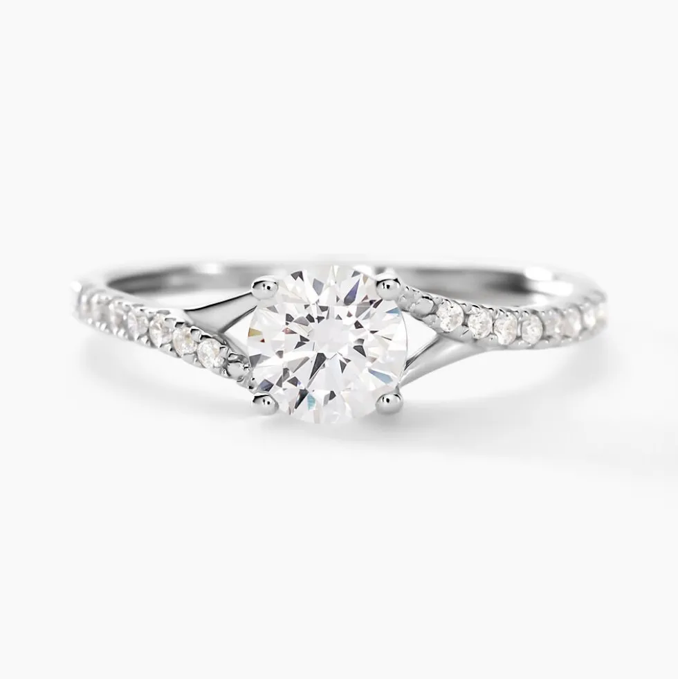 Bague Evita Or Blanc Oxyde De Zirconium