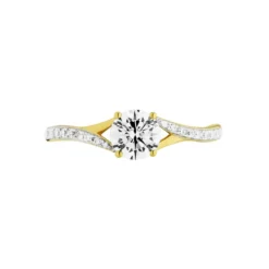 Bague Evita Or Jaune Oxyde De Zirconium