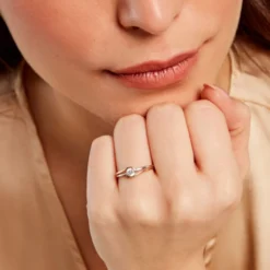 Bague Evora Or Jaune Argent Blanc Oxyde De Zirconium
