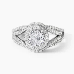 Bague Ferne Argent Blanc Oxyde De Zirconium