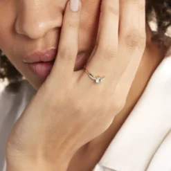 Bague Filipa Or Bicolore Oxyde De Zirconium