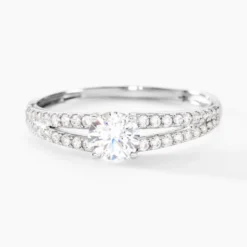 Bague Fina Or Blanc Oxyde De Zirconium