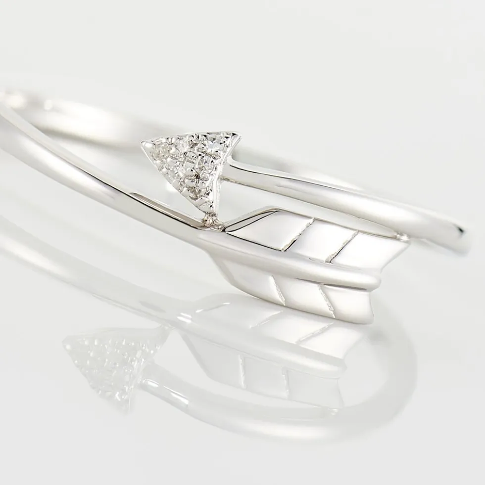 Bague Fleche Or Blanc Diamant